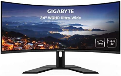 Gigabyte G34WQC 34" 144Hz Ultra-Wide Curved Gaming Monitor